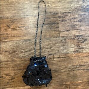 Black sequin purse